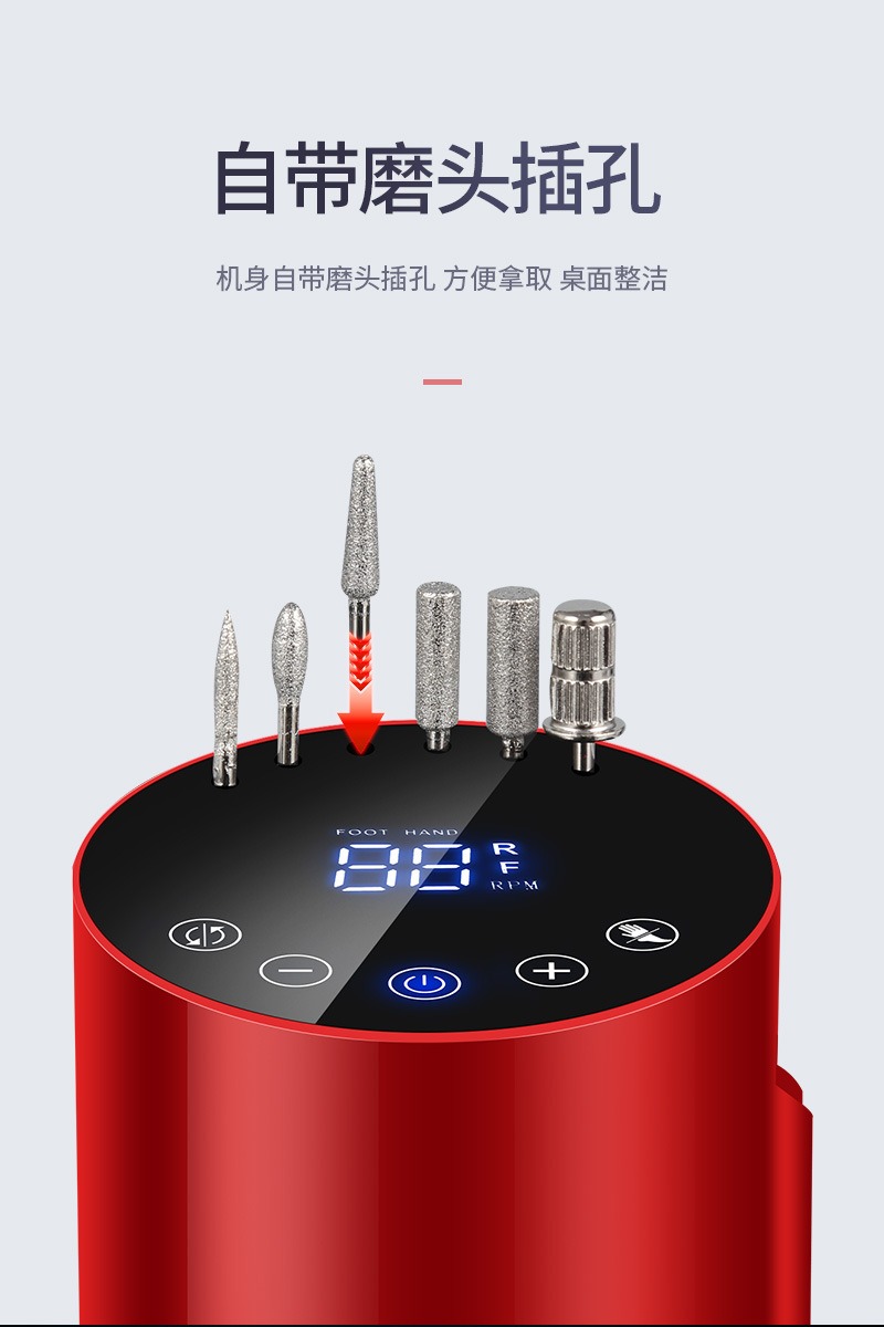 35000 speed nail polishing machine circular electric nail grinder wearing and removing