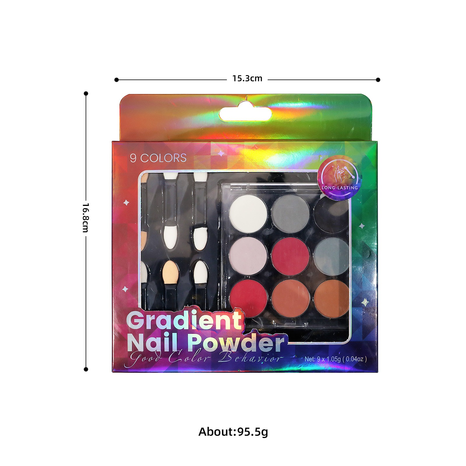 2024 nail gradual change solid pat powder can gradually change powder blusher glitter powder