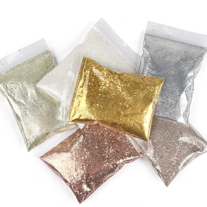 50g bagged 0.2mm+1mm nail polish explosive glitter nail glitter platinum glitter