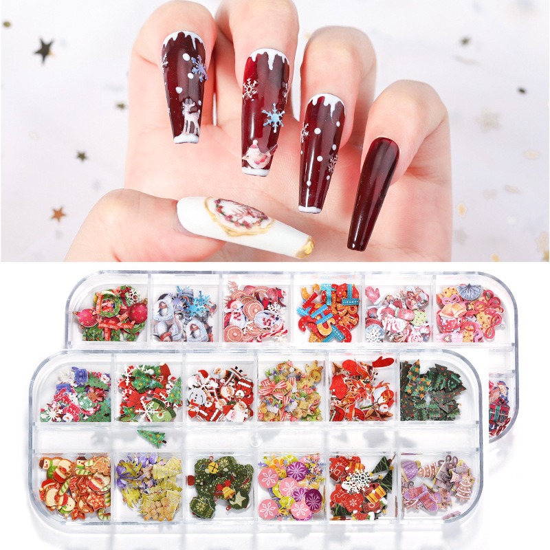 manicure wood pulp maple leaf butterfly flower box 120 wood pulp 3d daisy nail sticker