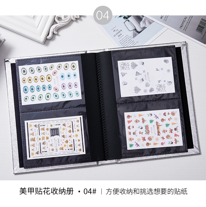 japanese nail sticker storage booklet