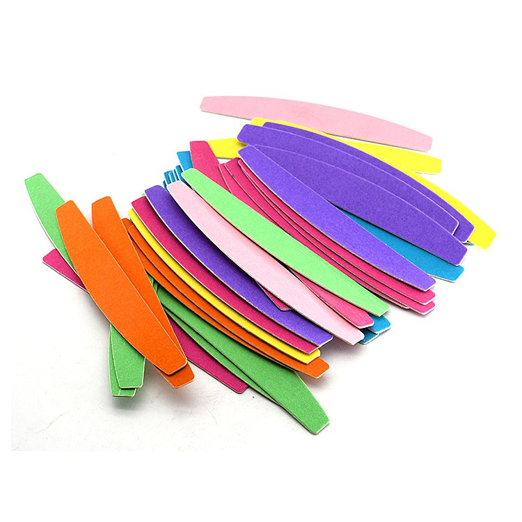 wooden chip nail file, colored double-sided polishing strip