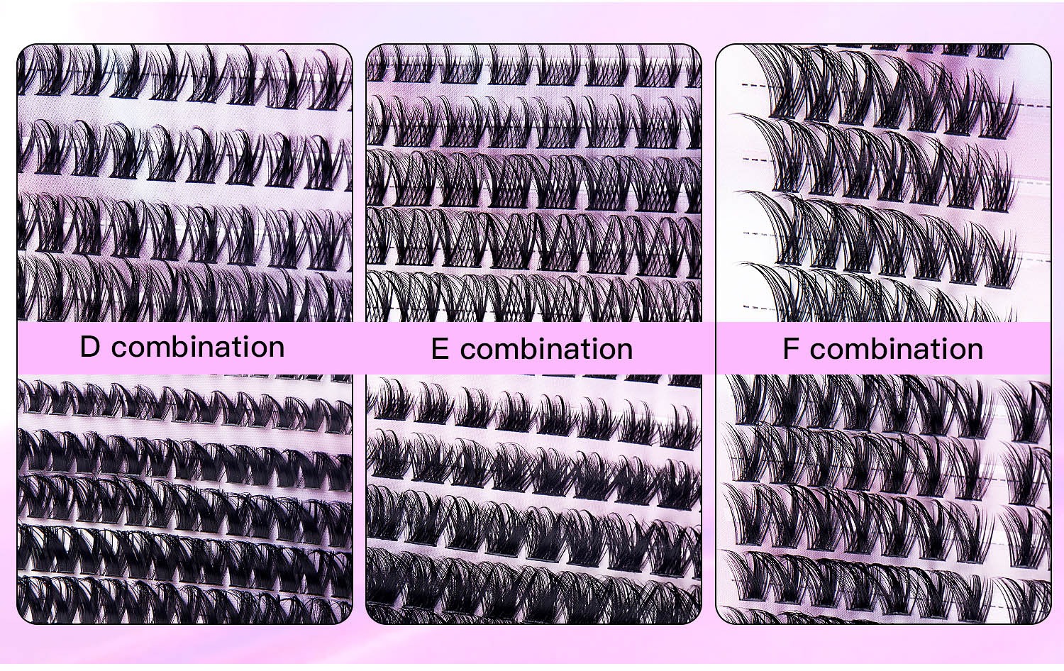 diy segmented false eyelashes with 12 rows of large capacity adhesive tweezers set