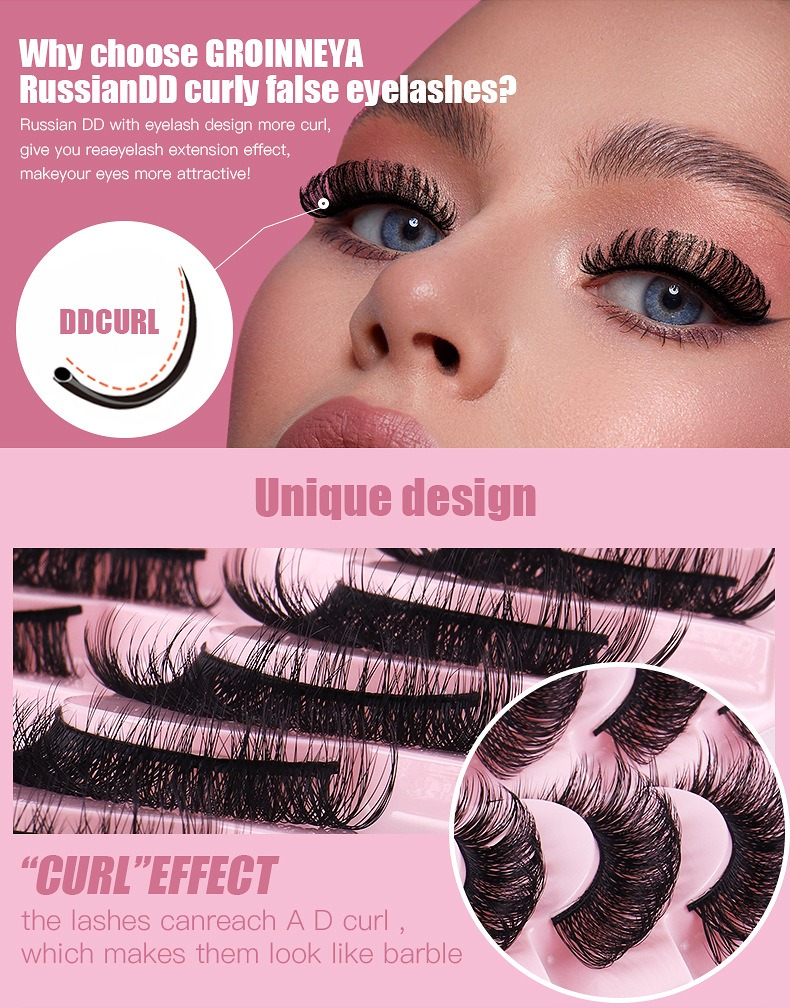 dd chemical fiber russian roll thick natural grafting false eyelashes 30 pairs