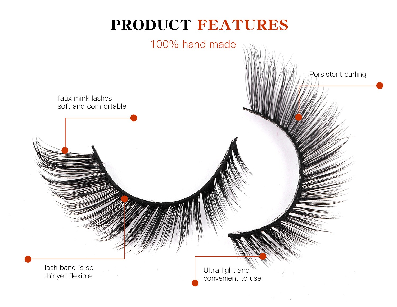 fox eye false eyelash 7 pairs eye tail lengthened daily makeup stage eyelash