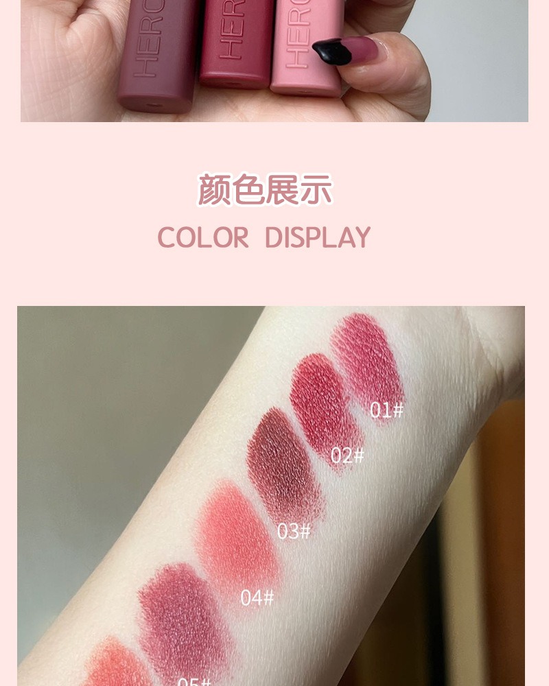 saturated velvet mist matte tubular lipstick mist velvet red lipstick