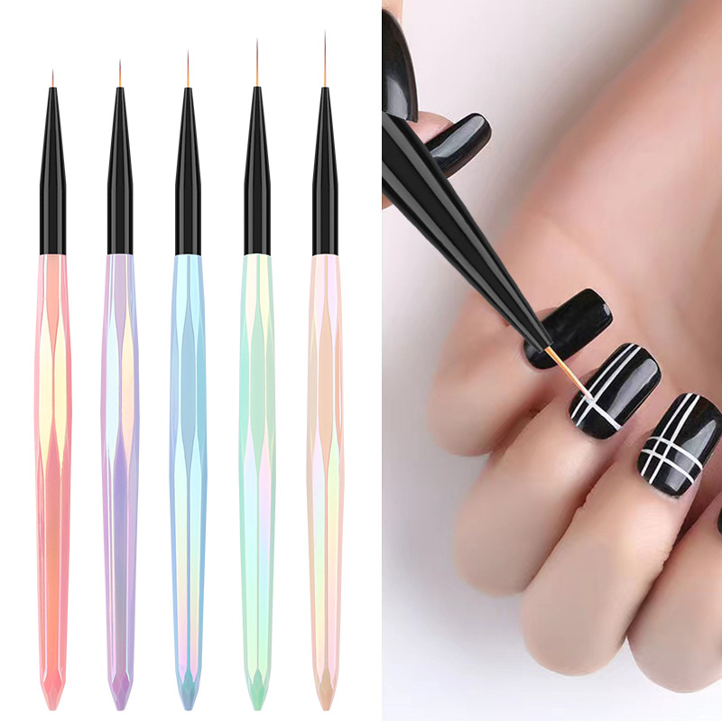 macaron color nail pen, pull line, draw line brush