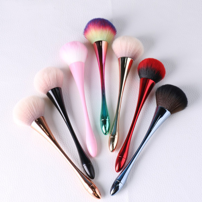 nail acrylic brushes rainbow soft colorful nail dust collect brushes