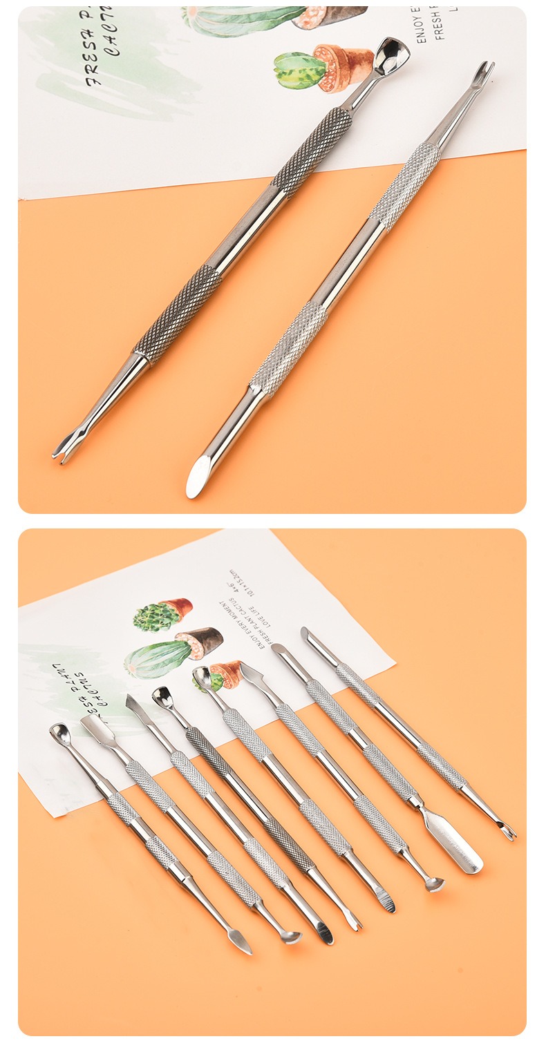 nail stainless steel rod, double end nail removal, beveling, dead skin pusher