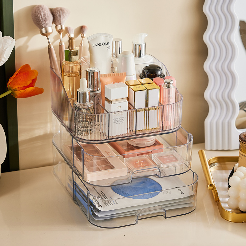 7 compartment storage box for cosmetics, large capacity lipstick, skincare products, storage rack,