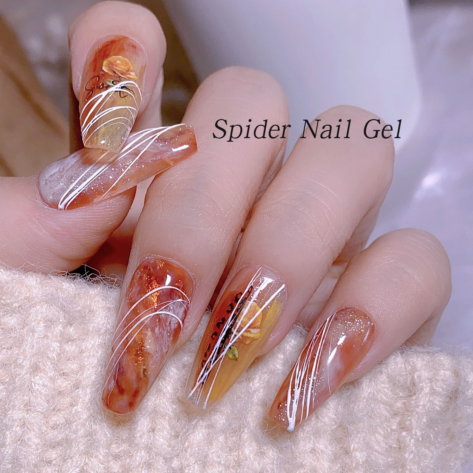 2024 wire glue nail art elastic wire drawing spider gel color painting flower gel