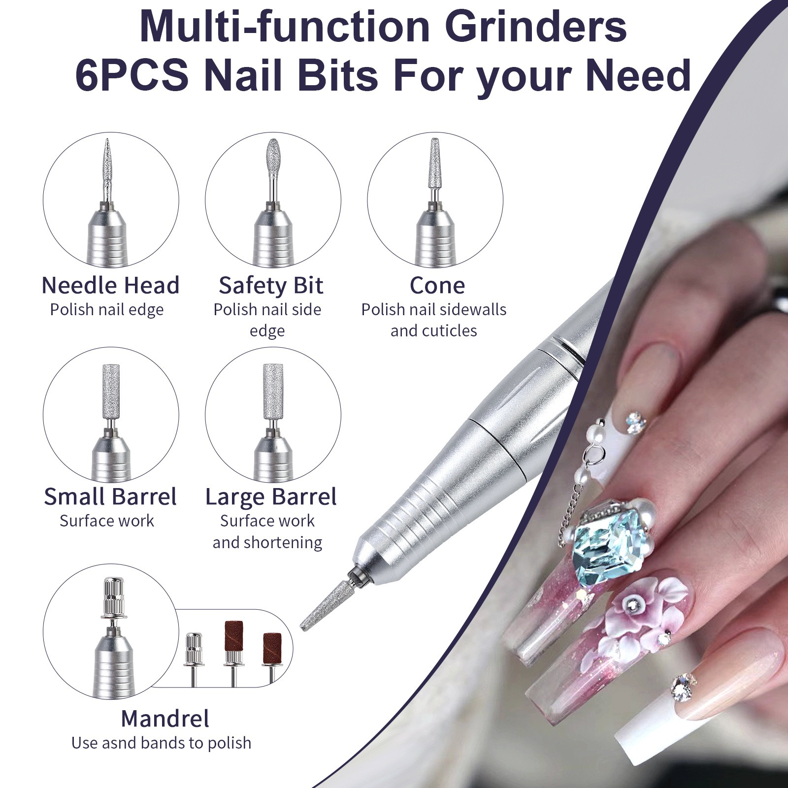 nail polish machine, battery storage portable pen style nail trimming and peeling machine