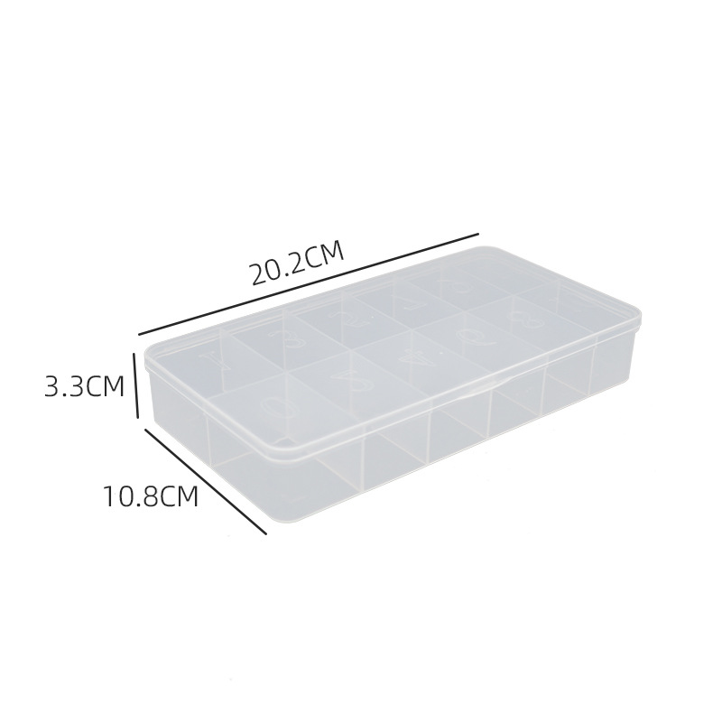 nail 12-compartment printed nail nail box, 1000 nail nail storage box, empty box