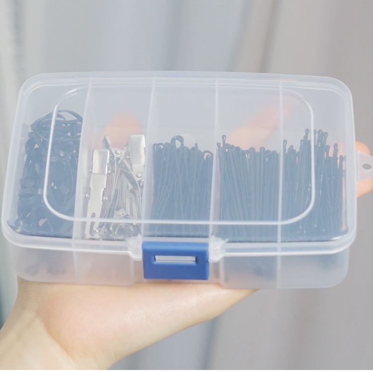 5grid storage box beauty tray hair tool storage small rubber band clip hair accessories compartment