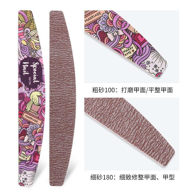 pink purple high quality professional nail manicure professional nail file