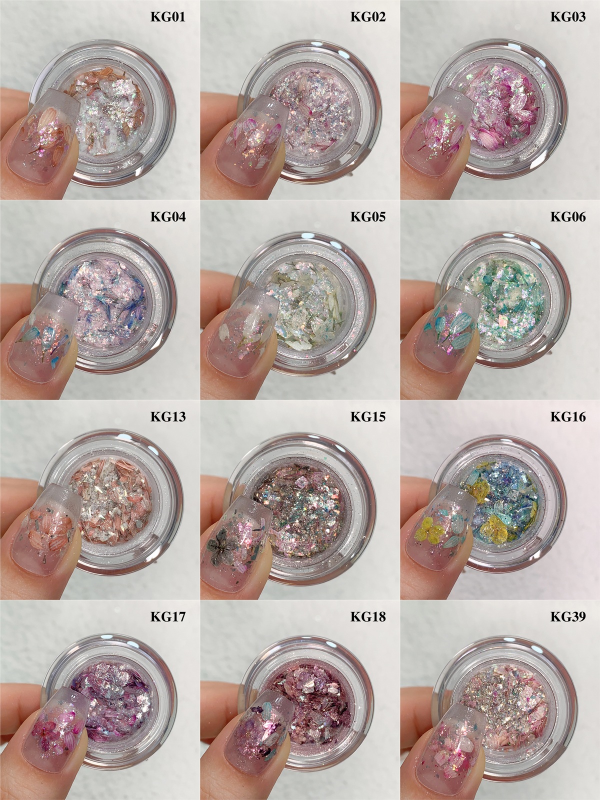 2024 nail art dry pollen magic mirror powder nail decoration glitter