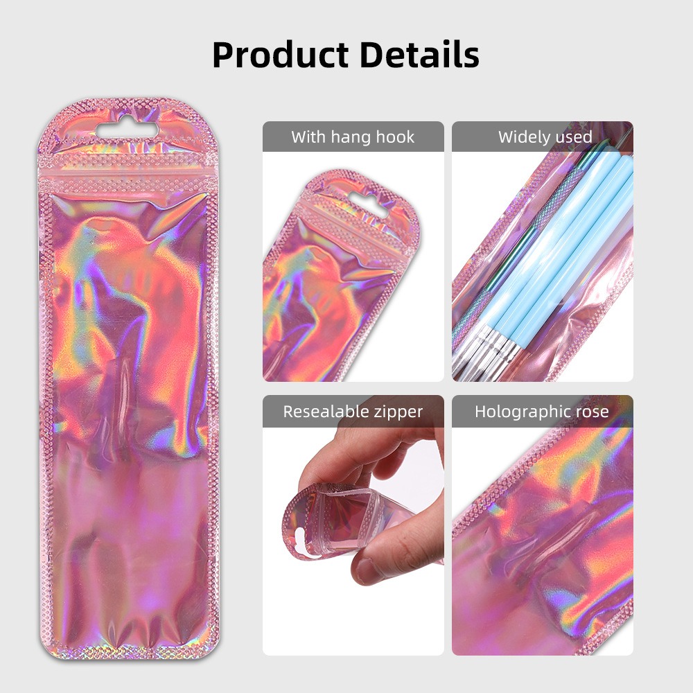 translucent flash color plated aluminum foil plastic self sealing bag