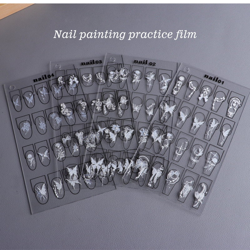 nail t-shaped elliptical painting practice board acrylic board display