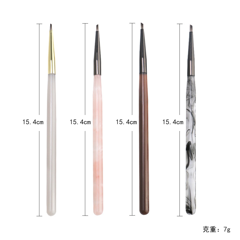 2024 nail triangular paint pen ink transparent pen rod triangular brush flower nail brush