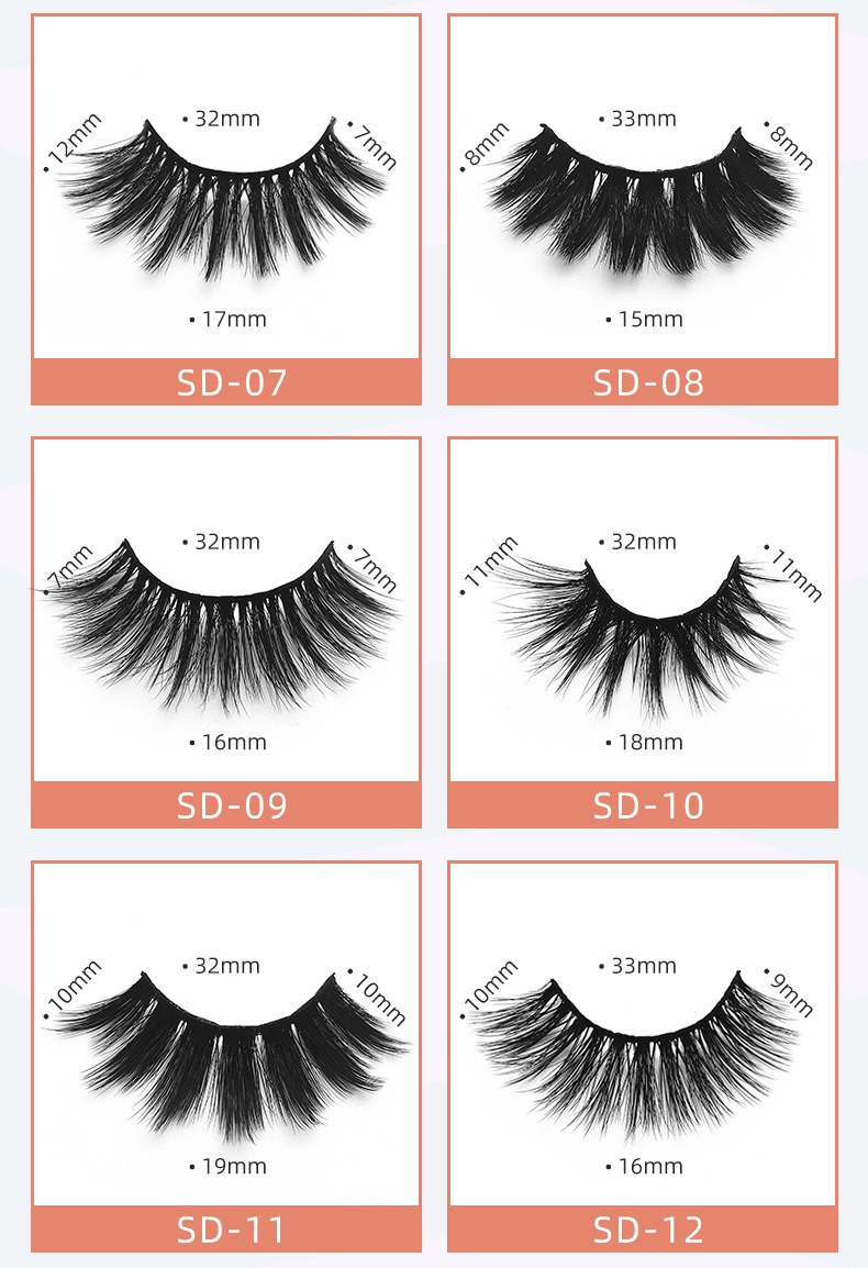 imitation mink false eyelashes cross-border 3d natural handmade in europe and america