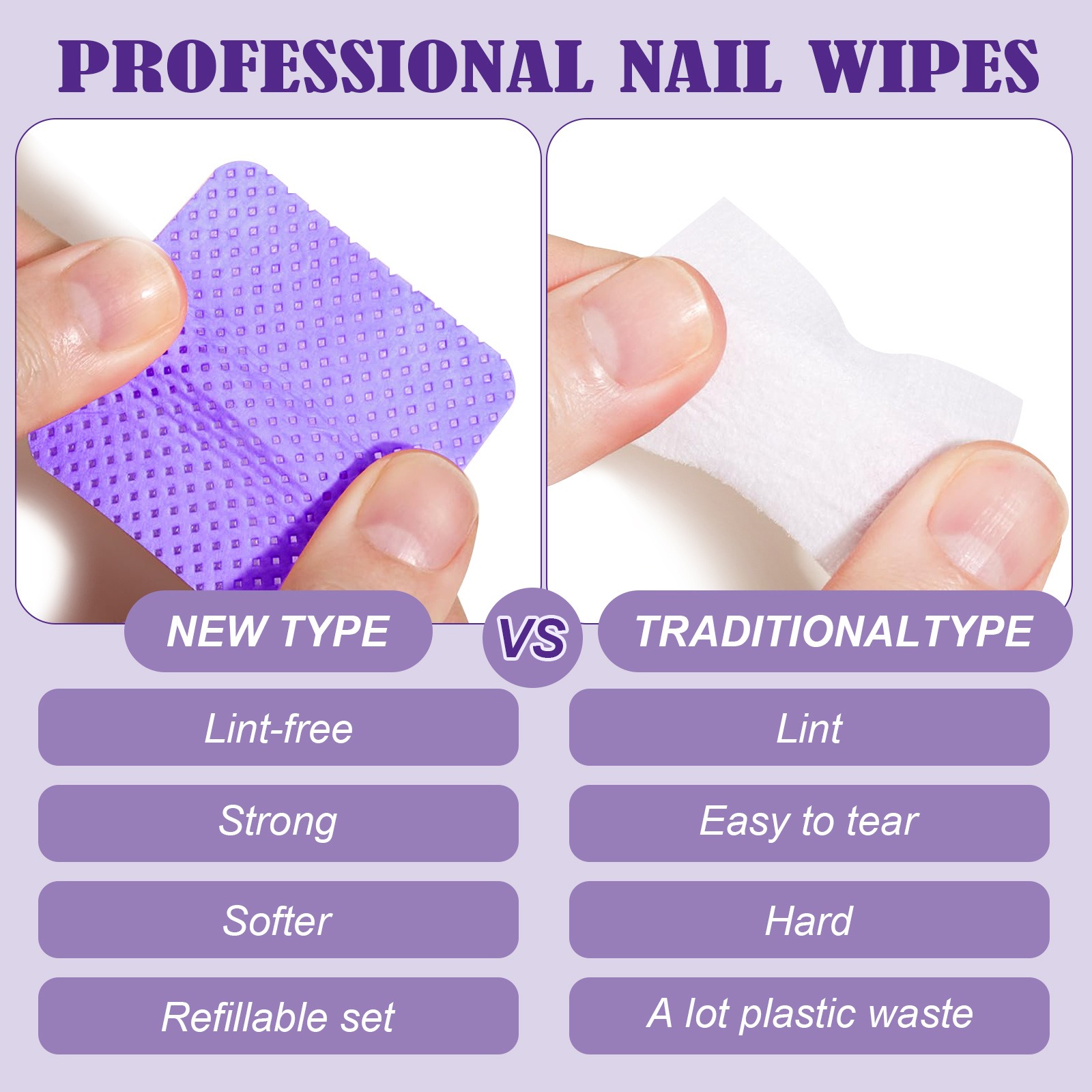 nail nail removal towel 1200pcs, cleaning cotton pads, filtering cotton, nail washing cotton