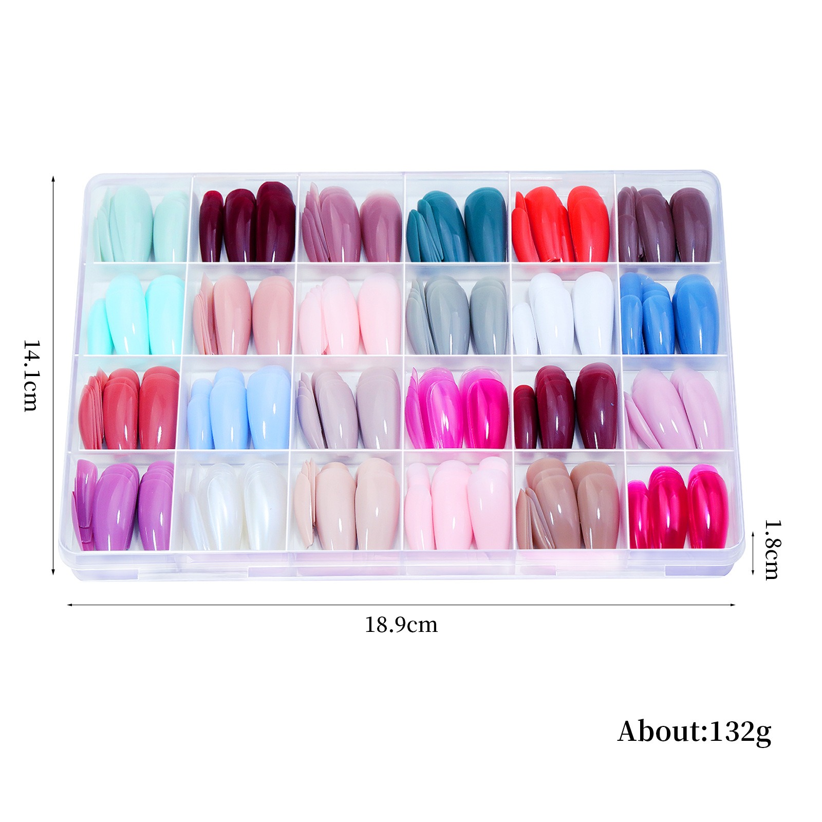 t 24 grid matte square ballet wearing armor fake nail piece set