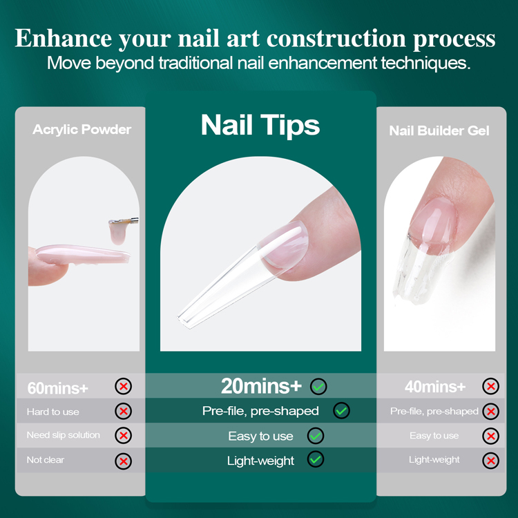16size nail arch nail plate, semi frosted,without trace, fake nail in box,