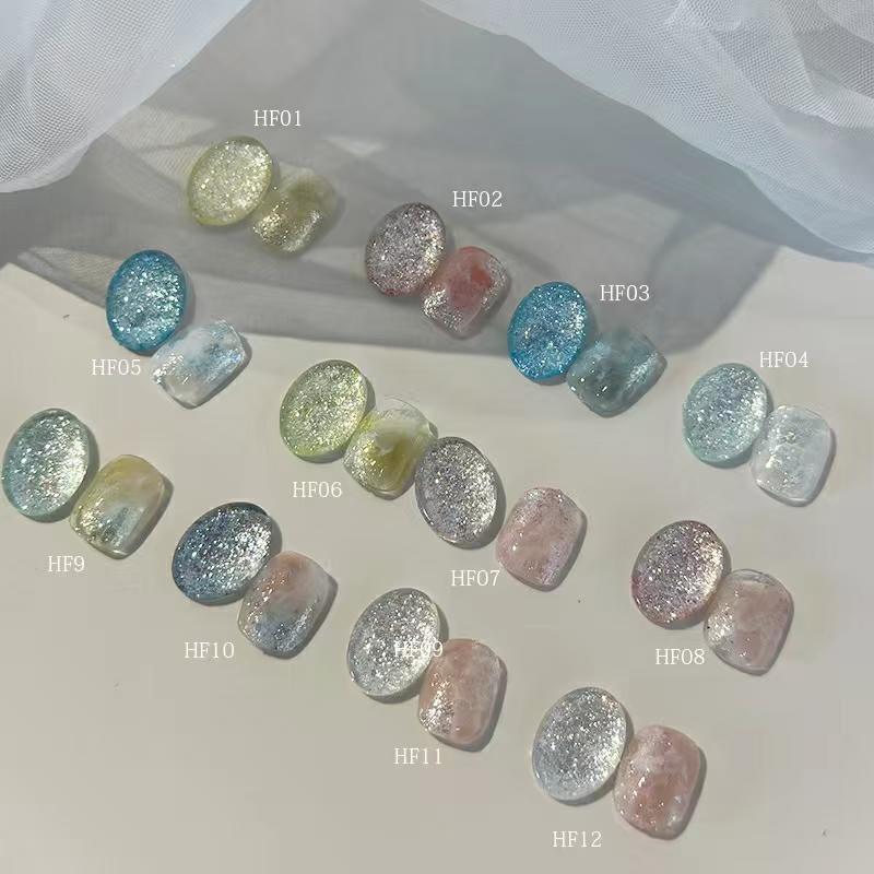 2025 nail art new product flower blossom spring opal powder cloud brocade powder explosive shining p