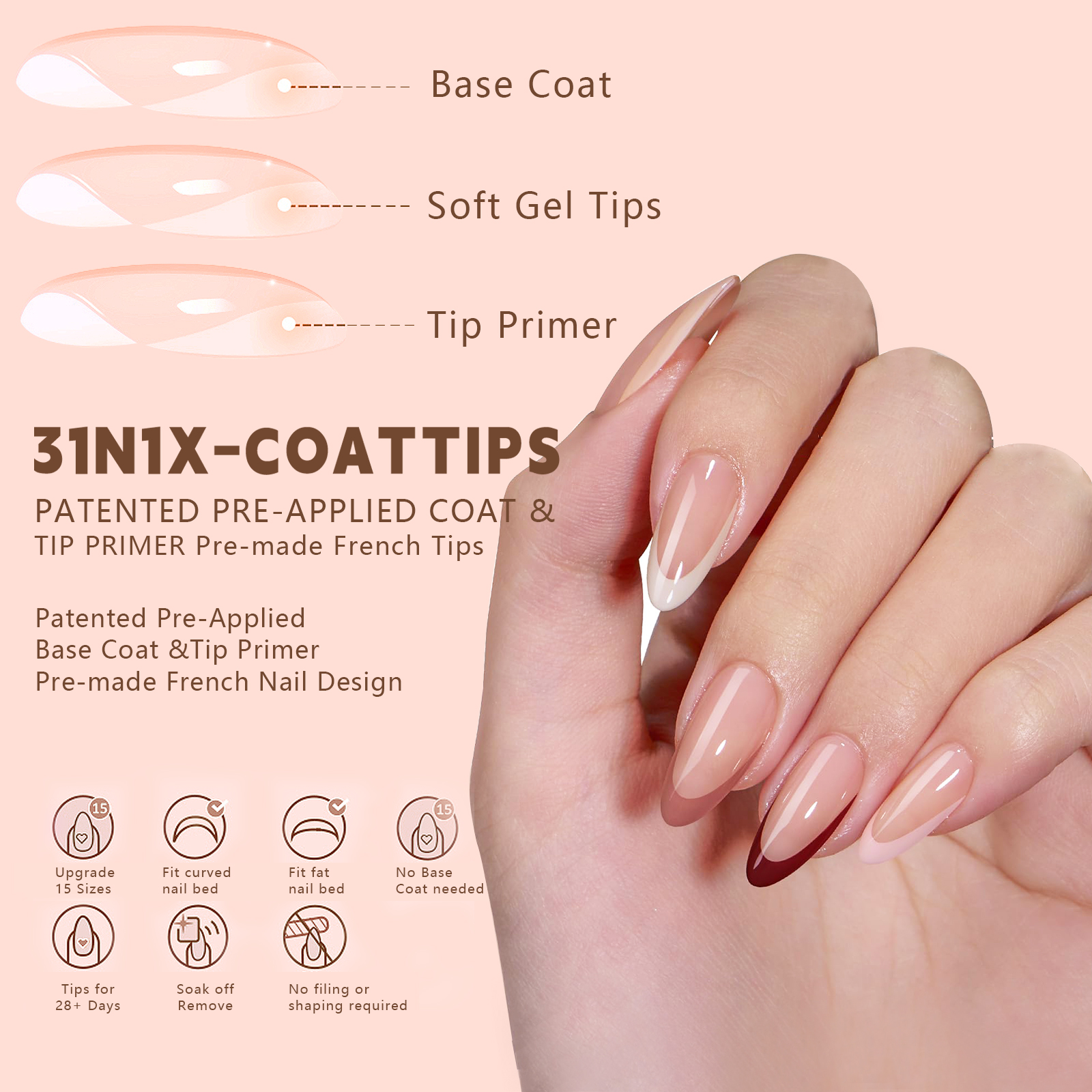 nail art wearable nail art french seamless wearable nail art detachable nail art fake nail art
