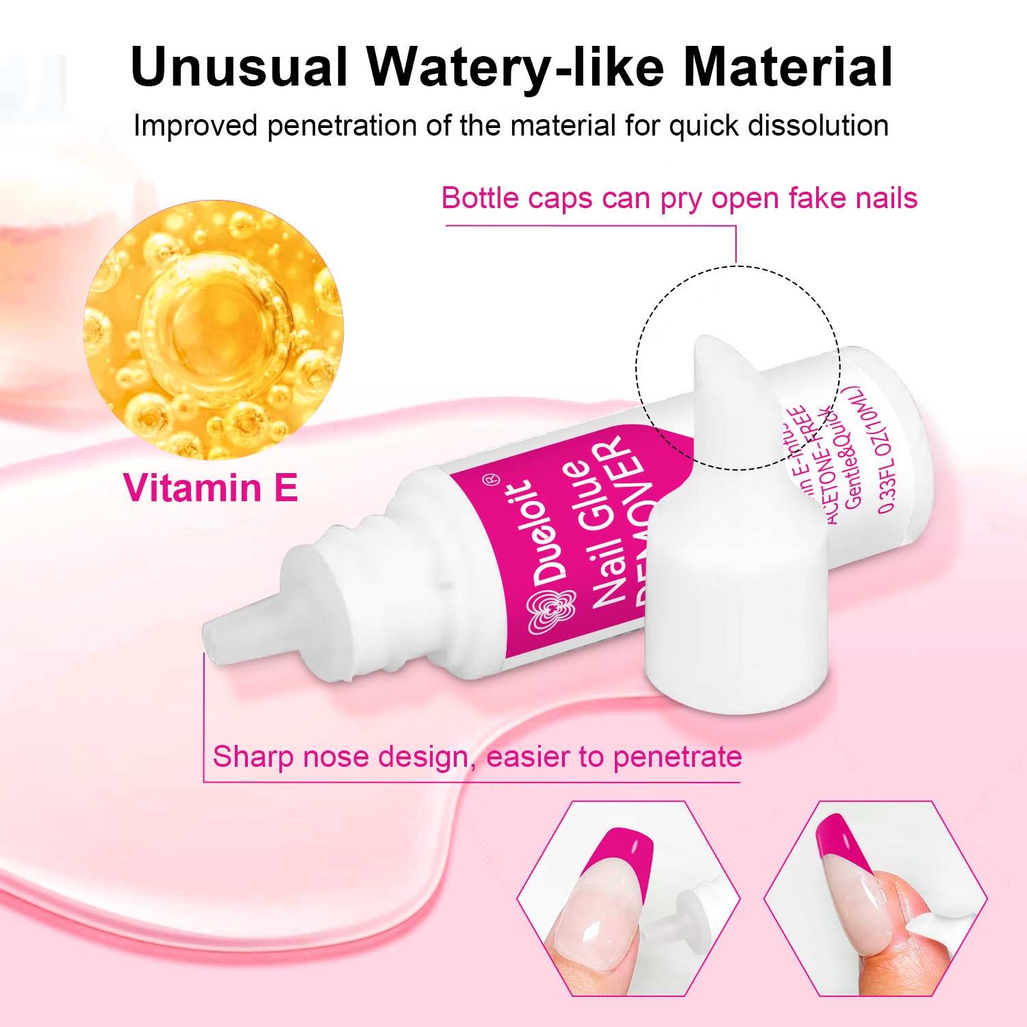 10g strong quick drying semi-solid nail glue for press-on nails tips long lasting no uv light needed