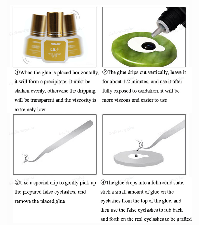 professional eyelash extension glue 6ml hypoallergenic fast curing durable