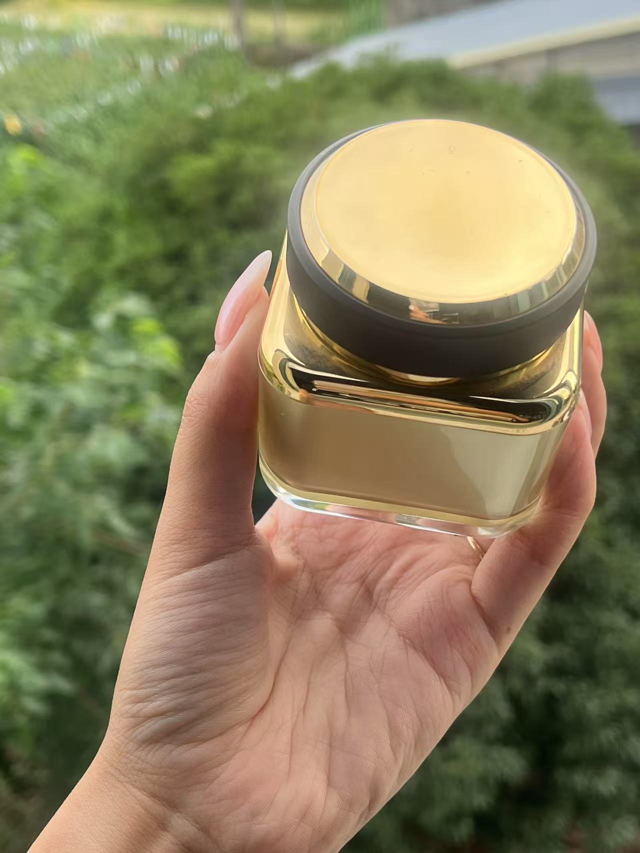 acrylic round cap white square bottle cosmetic bottle cream bottle