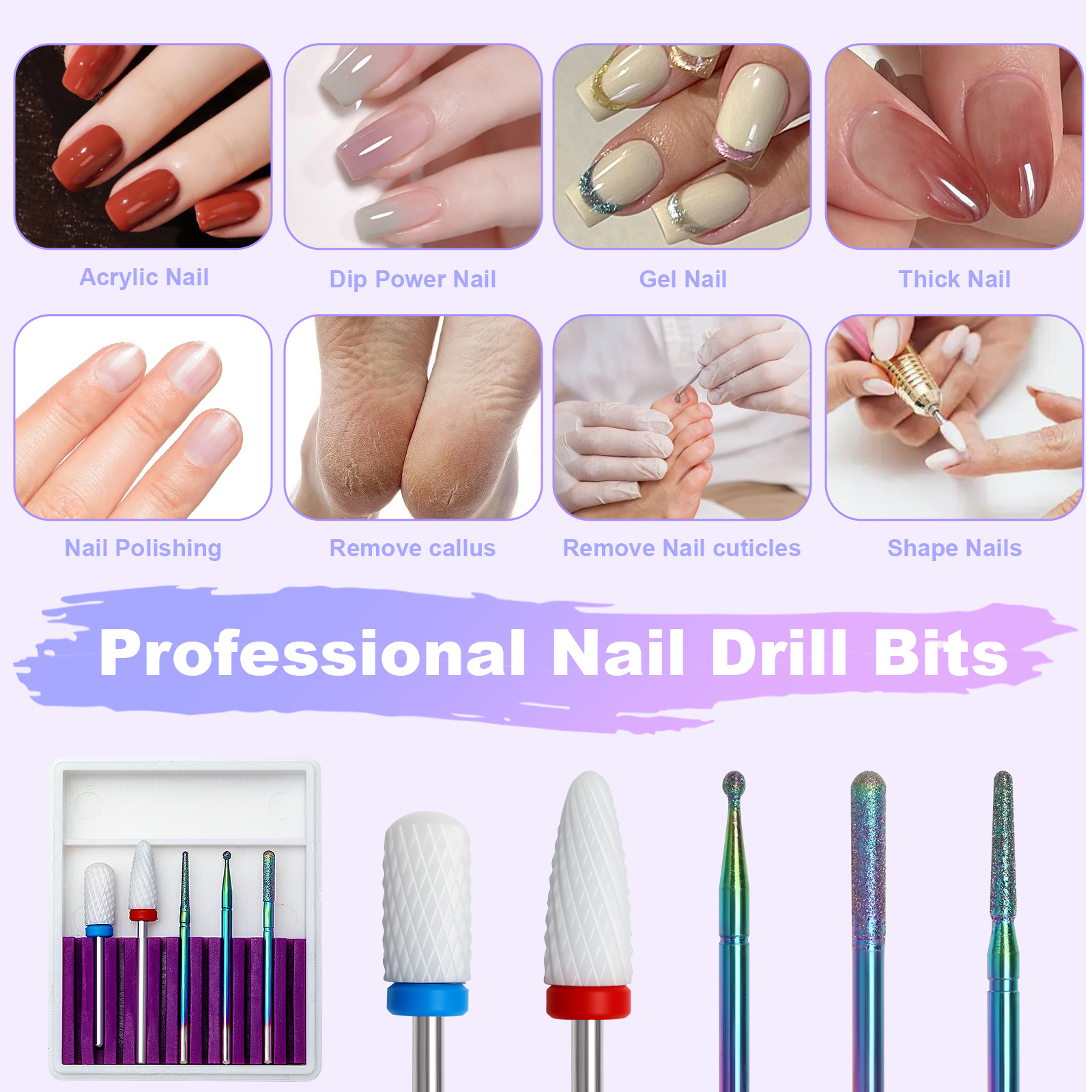 nail polishing head tool alloy tungsten steel ceramic nail polishing head set