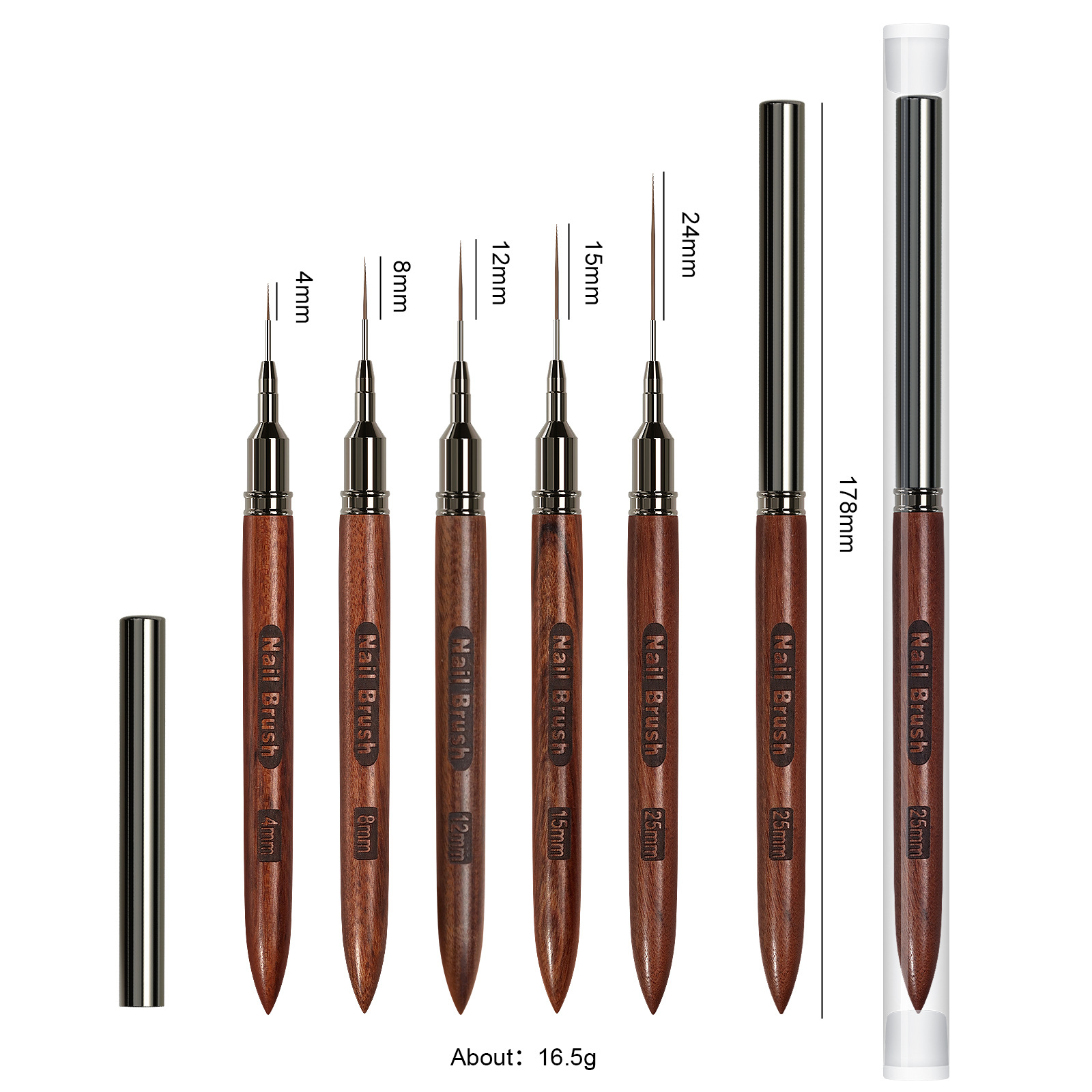 sandalwood professionalhigh-end nail art needle tube ultra-fine line drawing brush