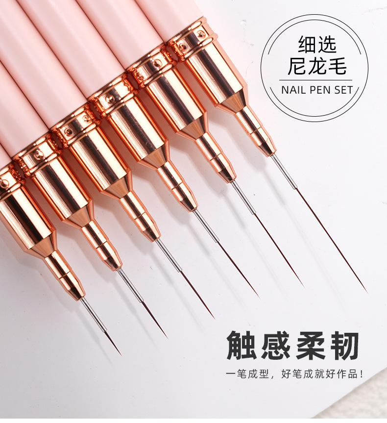 nail needle tube pulling pen extremely fine metal rod gradient color painting hook brush