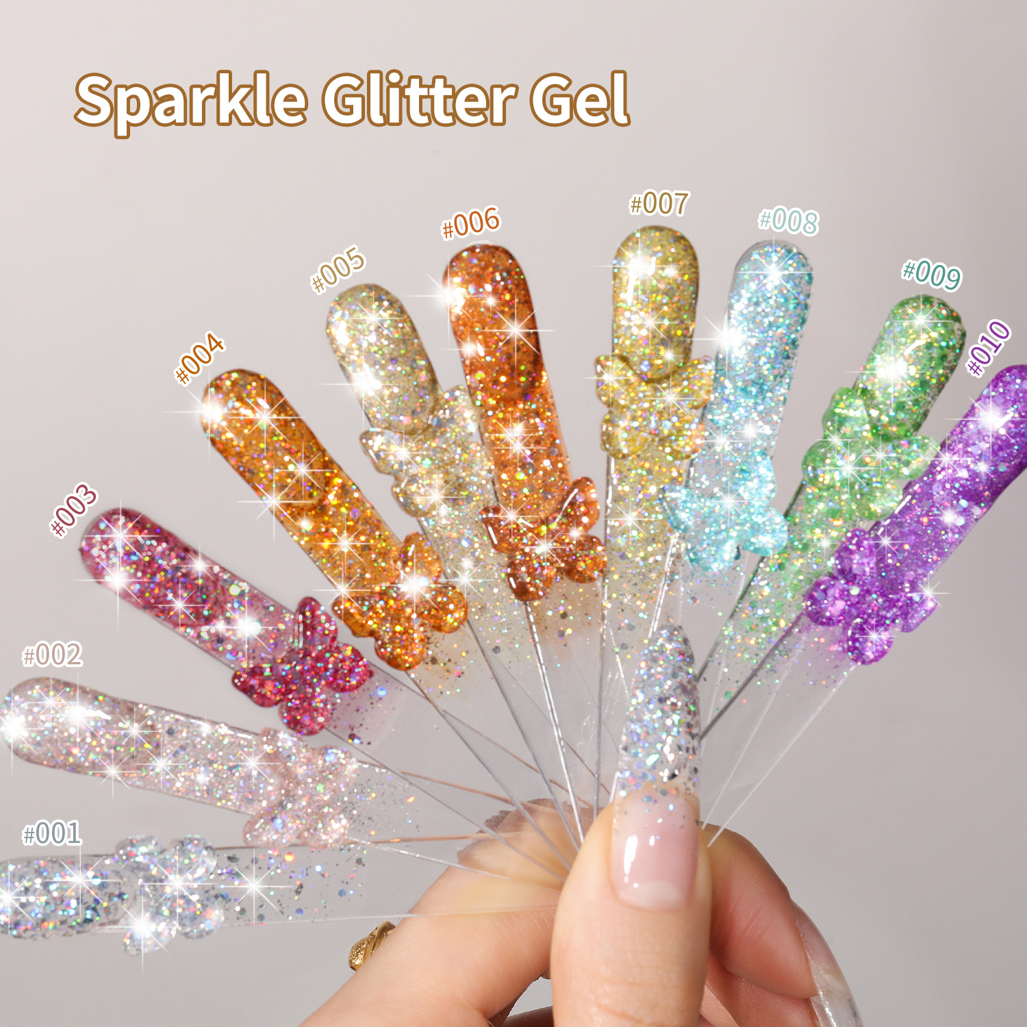 sparkle glitter nail gel 2025 new popular bounce di reflective nail art gel