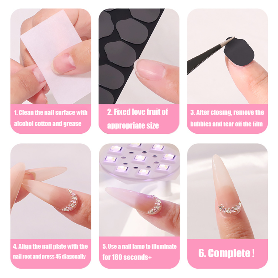 24tips new upgrade stickness solid state uv press on nail jelly glue