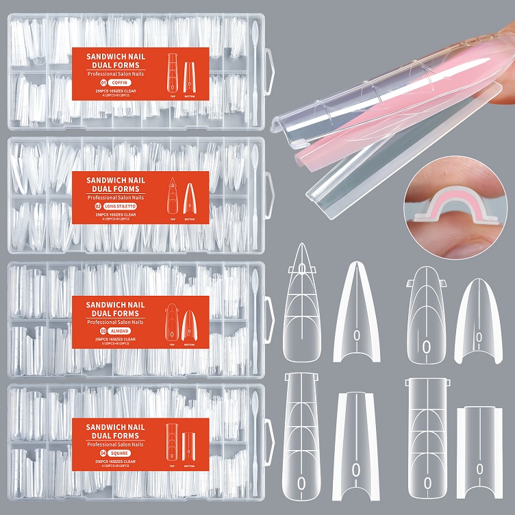 nail sandwich mask rapid extension sandwich model paperless tray acrylic gel construction mold