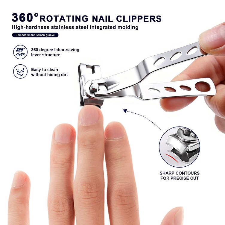 nail clipper set, anti-splash nail scissors, thick and hard toenail groove pliers, special tool