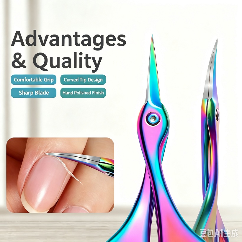 sided curved pointed stainless steel russian style nail art dead skin clipper