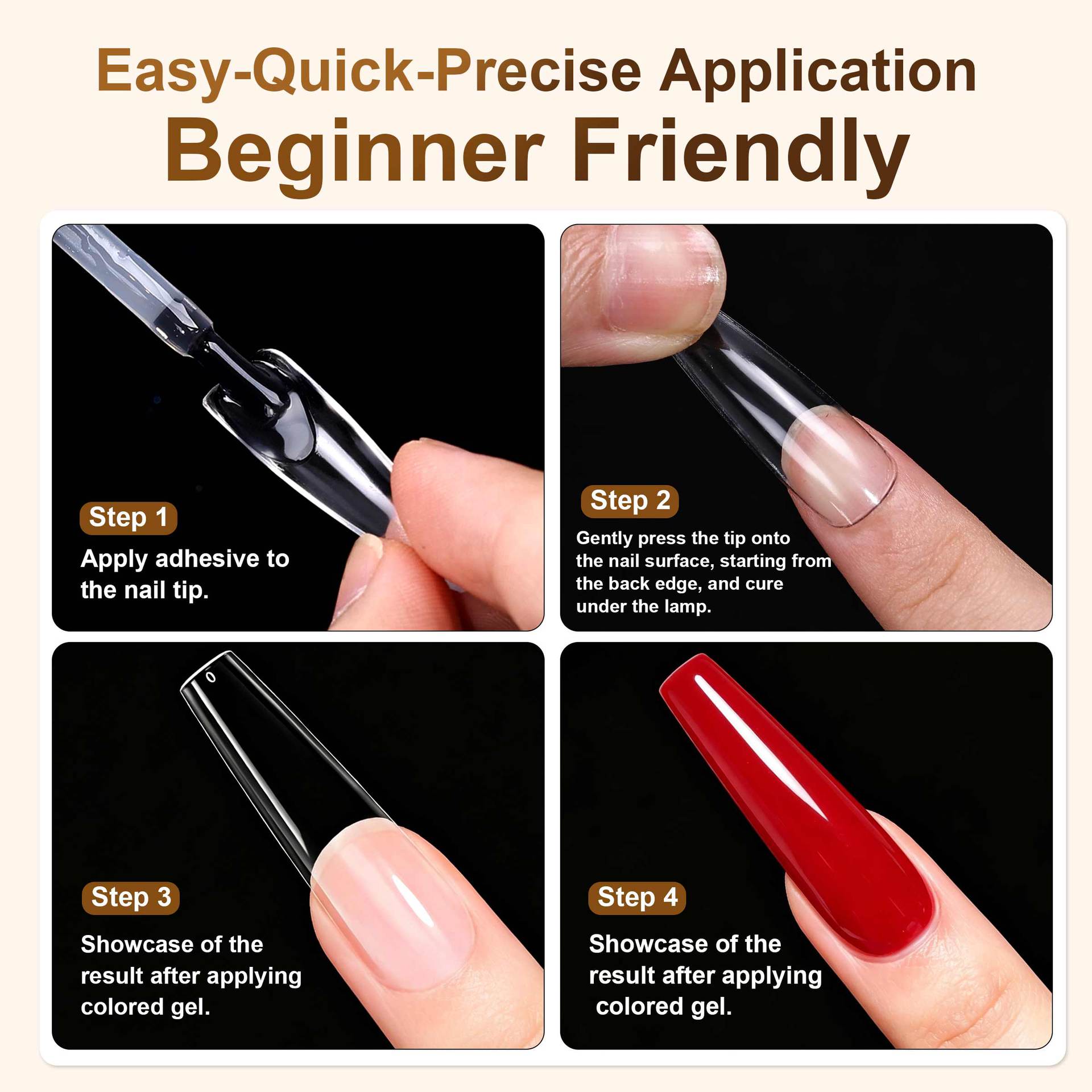 550pcs soft gel nail tips medium short almond coffin full cover matte extension acrylic press on