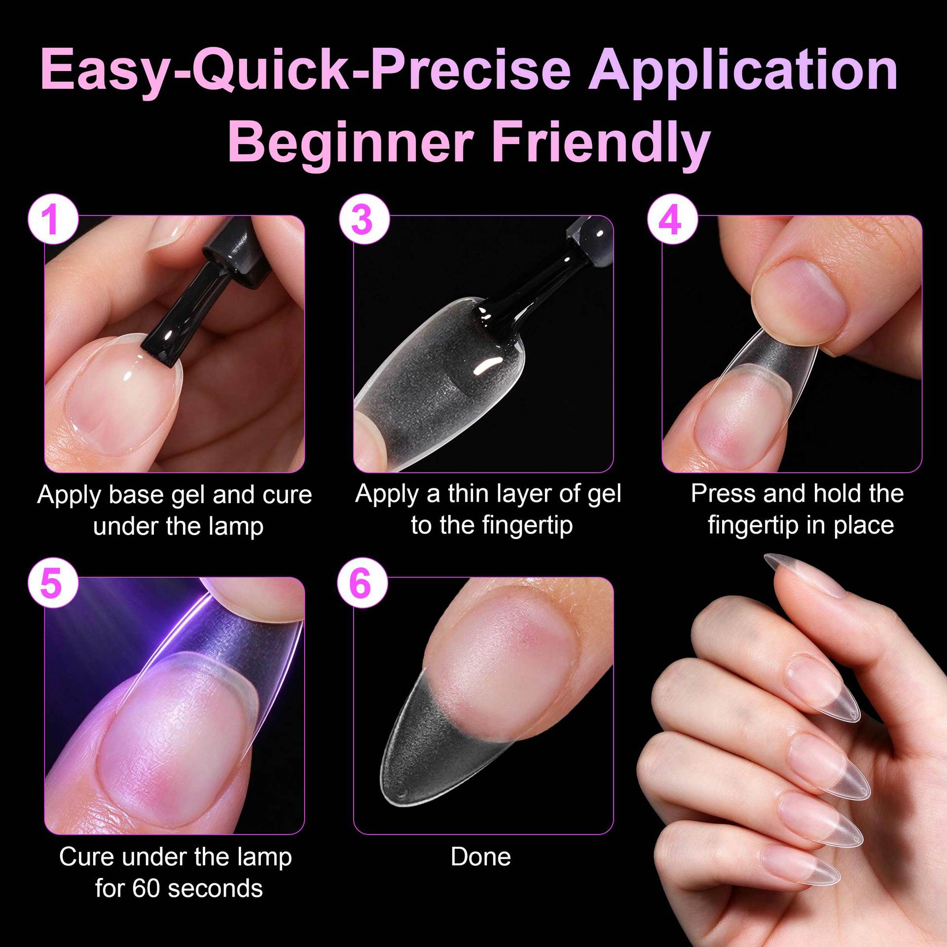 nail special frosted nail plate, flat nail compatible with standard size fake nail patches 300 piece
